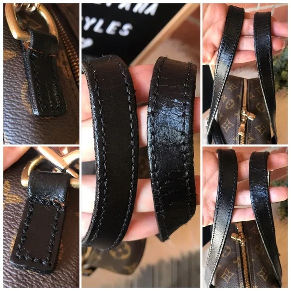 Louis Vuitton Monogram Satchel with Black and Gold Accents - Picture 3 of 8